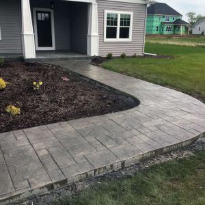 Residential Stamped Concrete Walkway